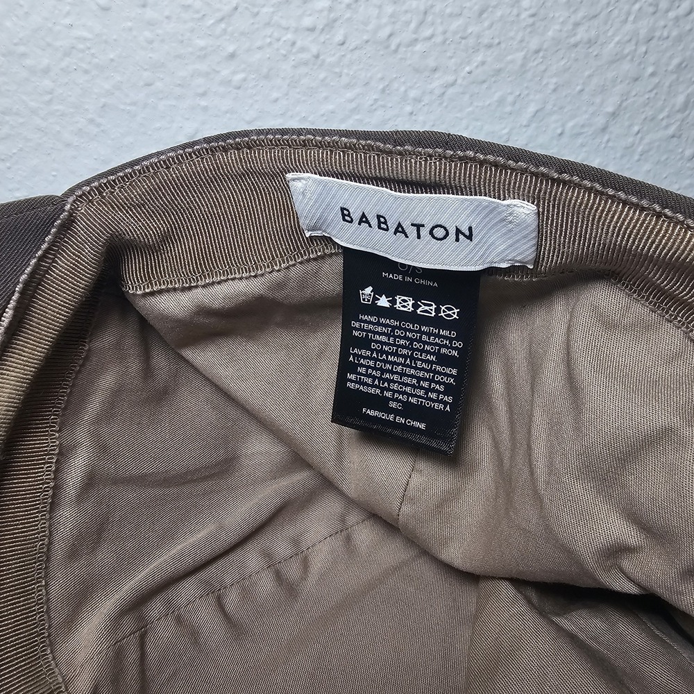 Babaton Aritzia Womens Brown Premier Crest Baseball Cap Hat One Size Adjustable - Picture 11 of 11